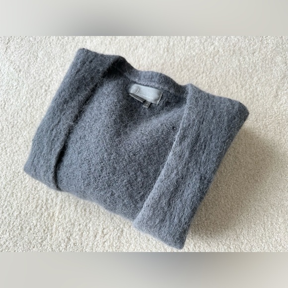 SOLD - Anthropologie JENEE Dip Dyed Ombre Grey Alpaca Wool Cardigan XS S - Picture 7 of 8